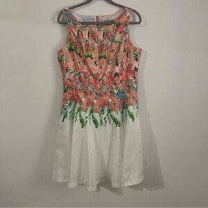 Danny and Nicole Fit & Flare Dress Floral, Sleeveless New w/o tags Size 12